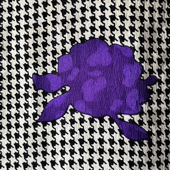 Vintage 80s 90s Carlisle Button Up Houndstooth Blouse - Picture 5 of 8